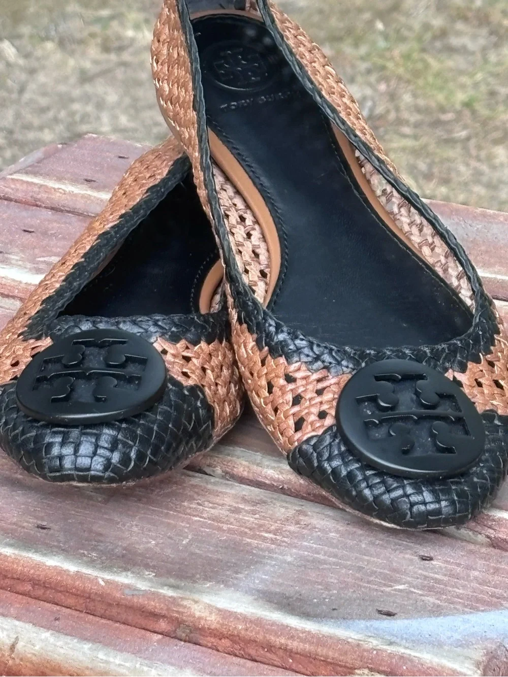 Tory Burch Chelsea Woven Leather Ballet Flats!!